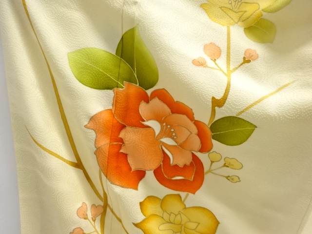  枝花模様訪問着